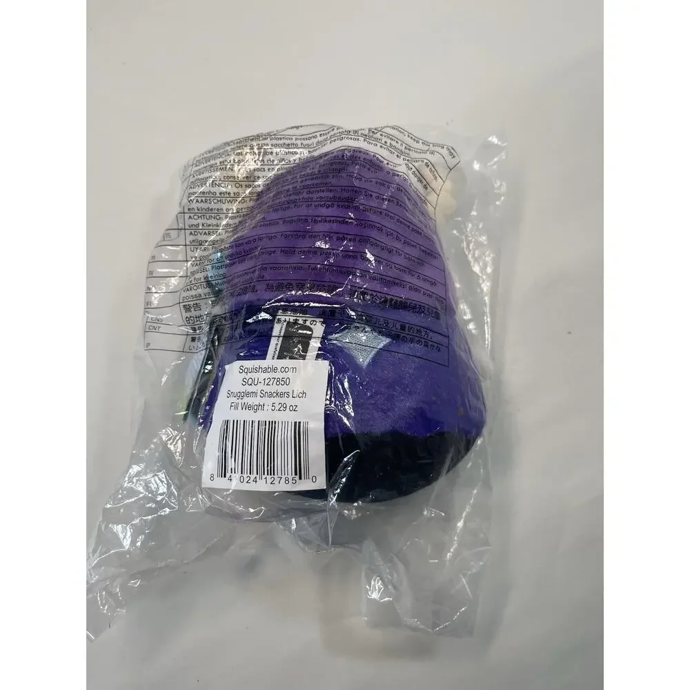 Squishable Snugglmi Snackers Lich Plush NWT Sealed Rare Purple Stuffed Toy